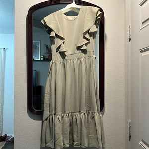 Ivy City Sage Green MIDI Dress
